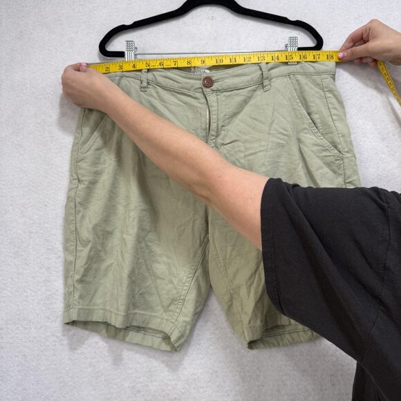Mugsy Roscoe Shorts Mens Large Green Stretch Linen Blend Casual Summer L1SNOV-36 - Picture 2 of 13